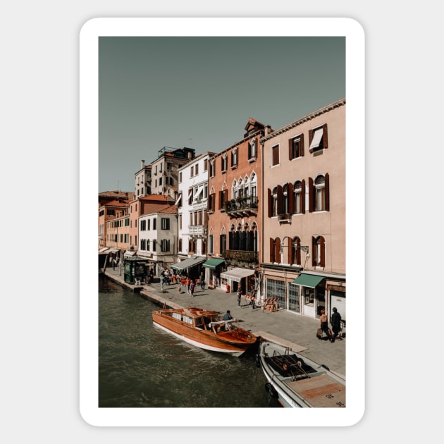 Pink Buildings Venice Architecture Photography Sticker by A.P.